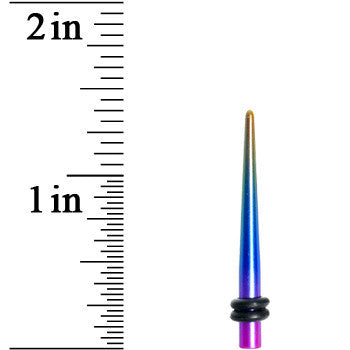 8G Acrylic Electric Rainbow Straight Taper