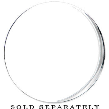40mm Clear Black Acrylic Mirror Split Saddle Plug