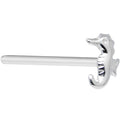 925 Sterling Silver 22G Tropical Seahorse Bendable Nose Bone