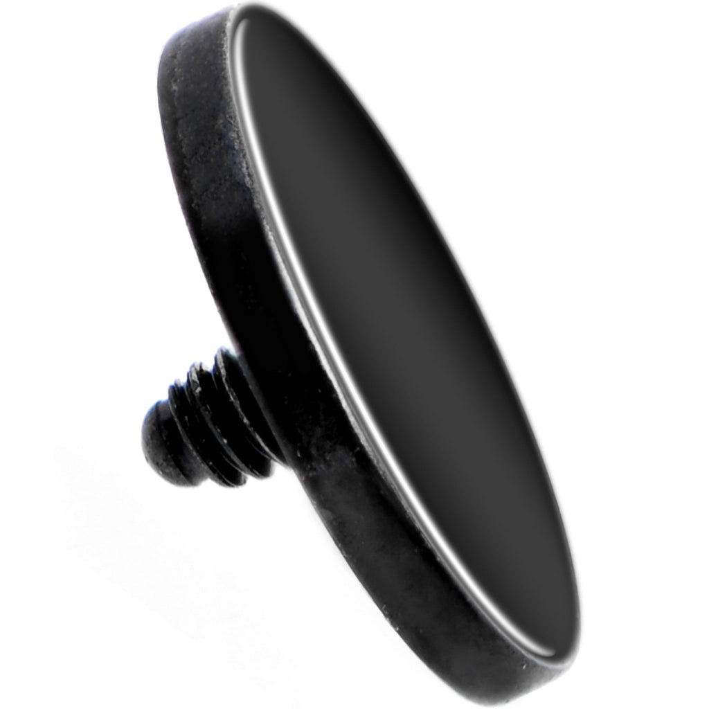 14G Black Titanium IP 4mm Flat Disc Dermal Anchor Top