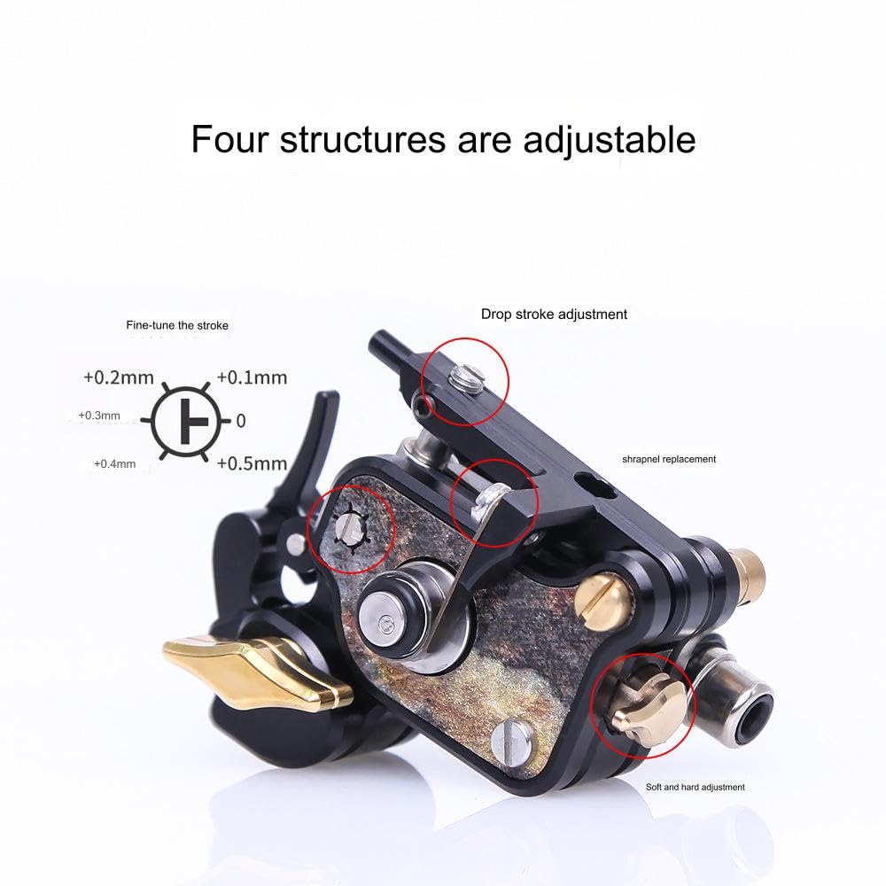 Top Quality V7R Bullet Motor Tattoo Machine - Swiss RCA-motor & Adjustable Needle Depth