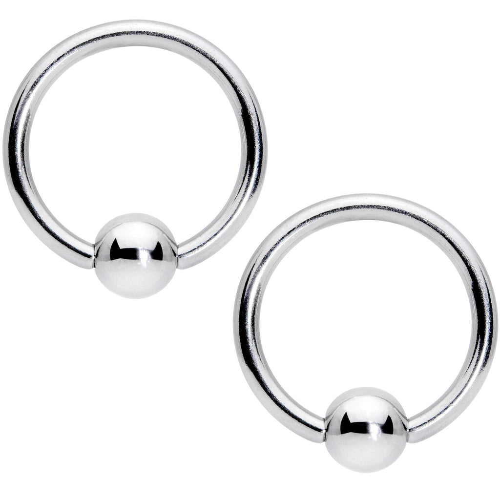14G 7/16 1/2 Pink Gem Flowers BCR Barbell Nipple Ring Set of 4
