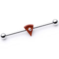 14G Pumpkin Pie Thanksgiving Industrial Barbell 38mm