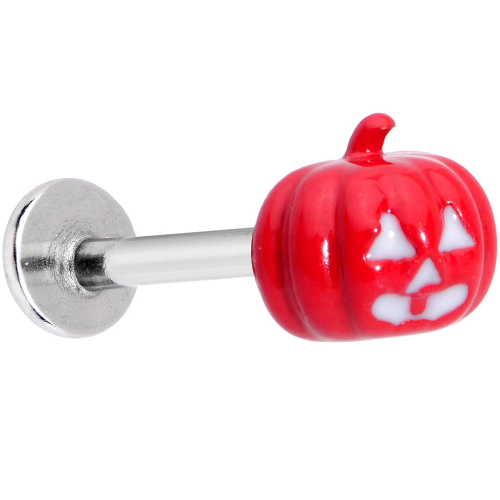 16G 5/16 Orange Pumpkin Halloween Labret Monroe Tragus