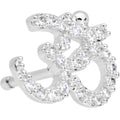 20G 1/4 Clear CZ Gem Amazing Om Nose Bone