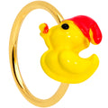 20G 5/16 Gold Tone Sleepy Duck Nose Hoop