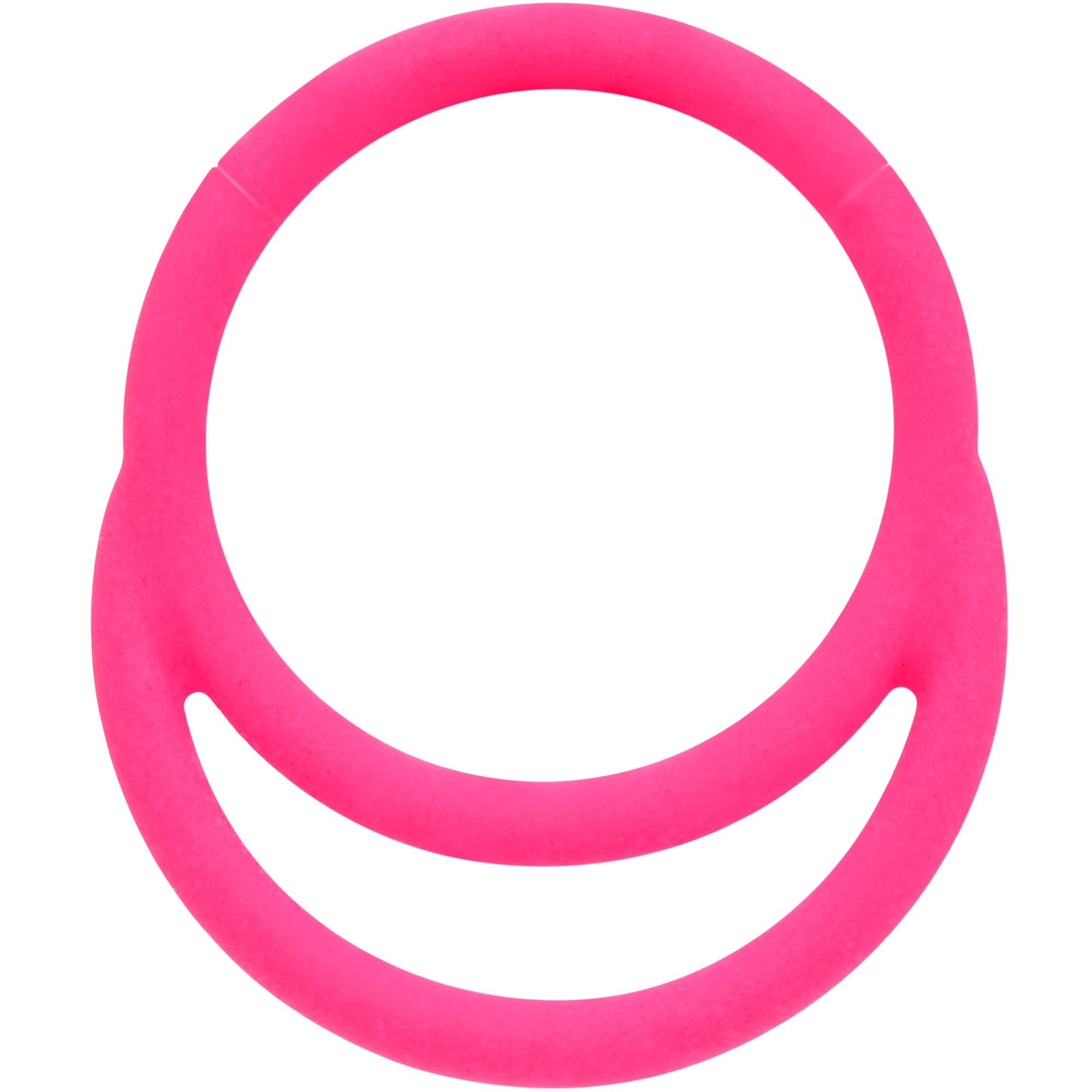 18G 3/8 Pink Matte Double Circle Cartilage Hinged Segment Ring