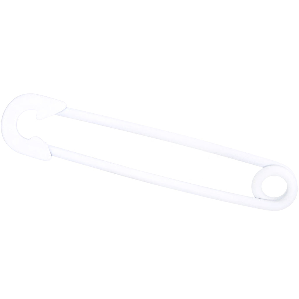 14G White Matte Punk Rock Safety Pin Industrial Barbell 38mm