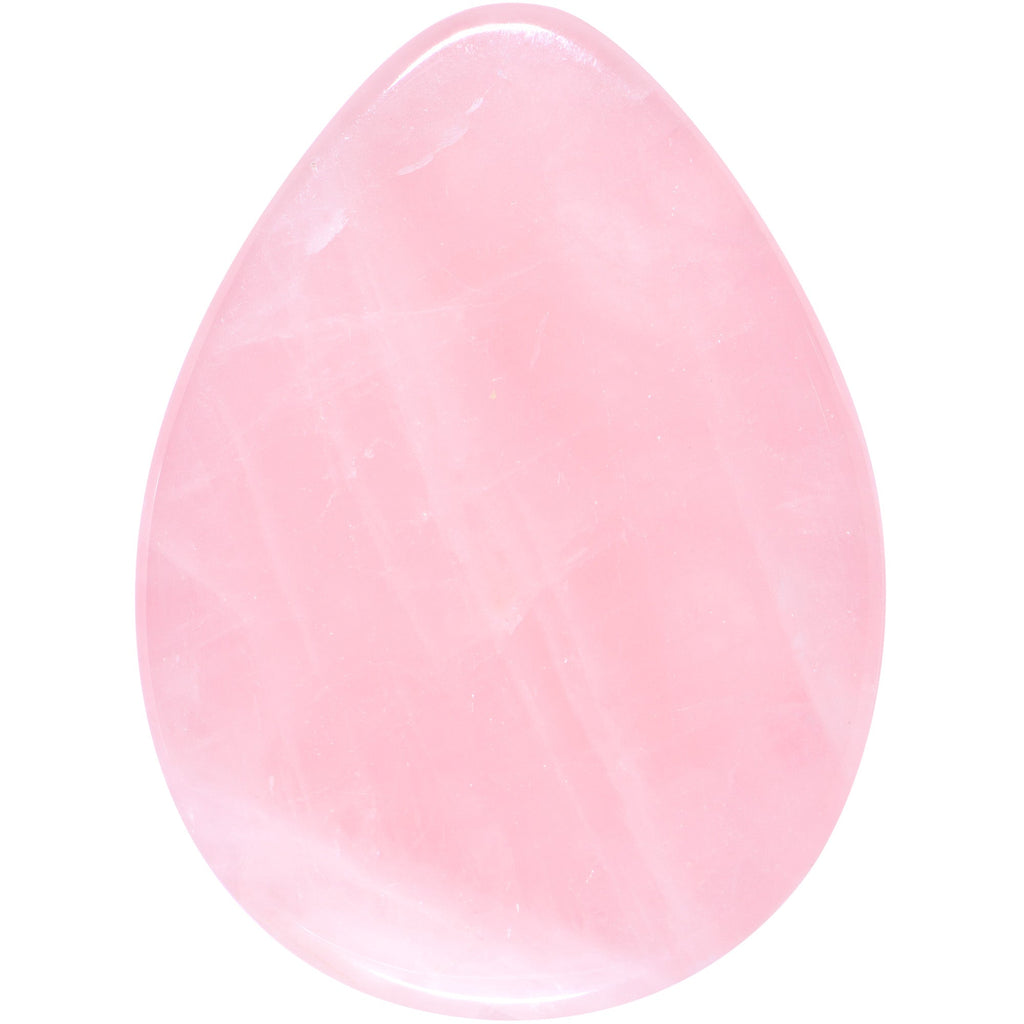 Pink Rose Quartz Drop Saddle Plug Set