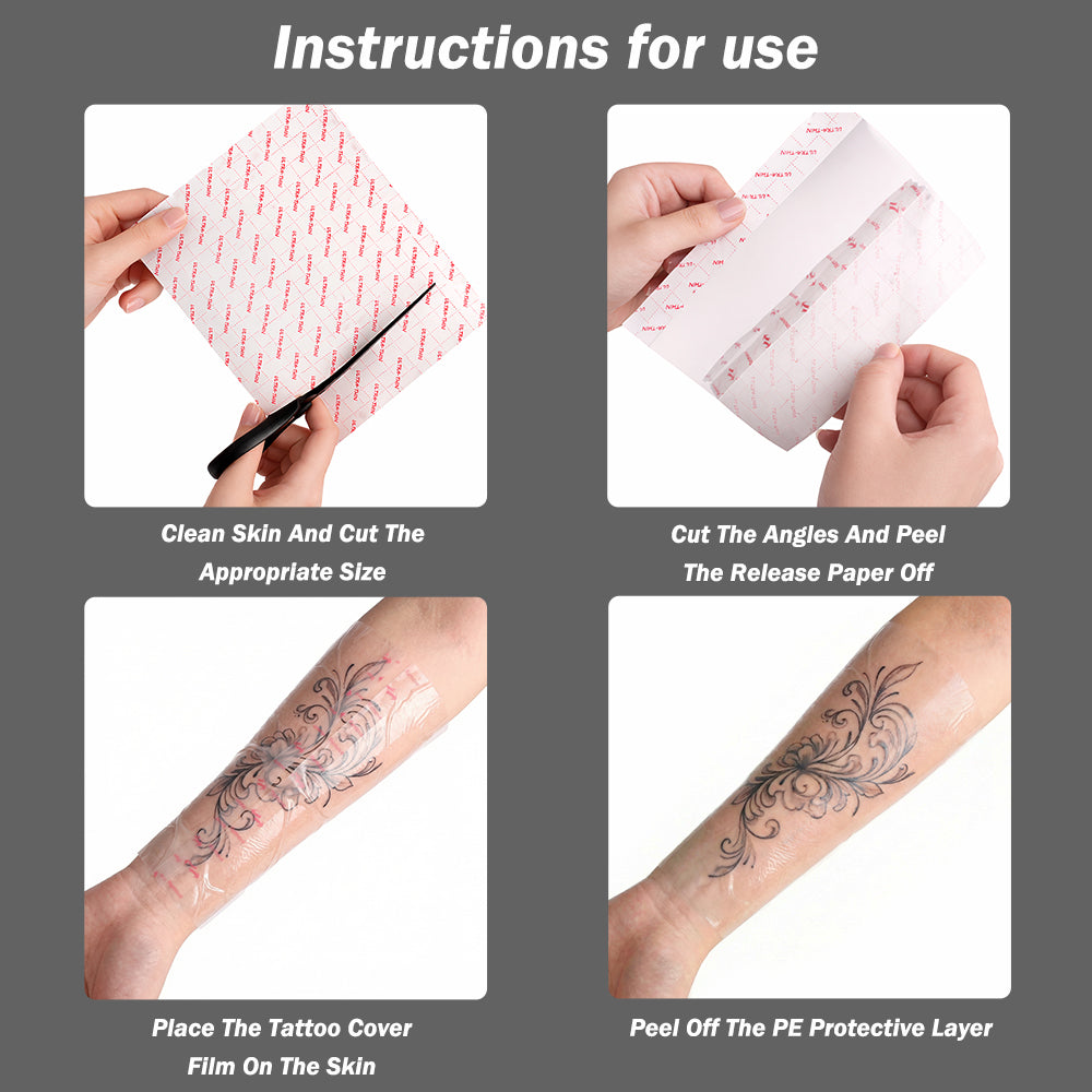 INKSOUL® Tattoo Aftercare Bandage Film 0.01mm ultrathin Roll 6in X 10yd