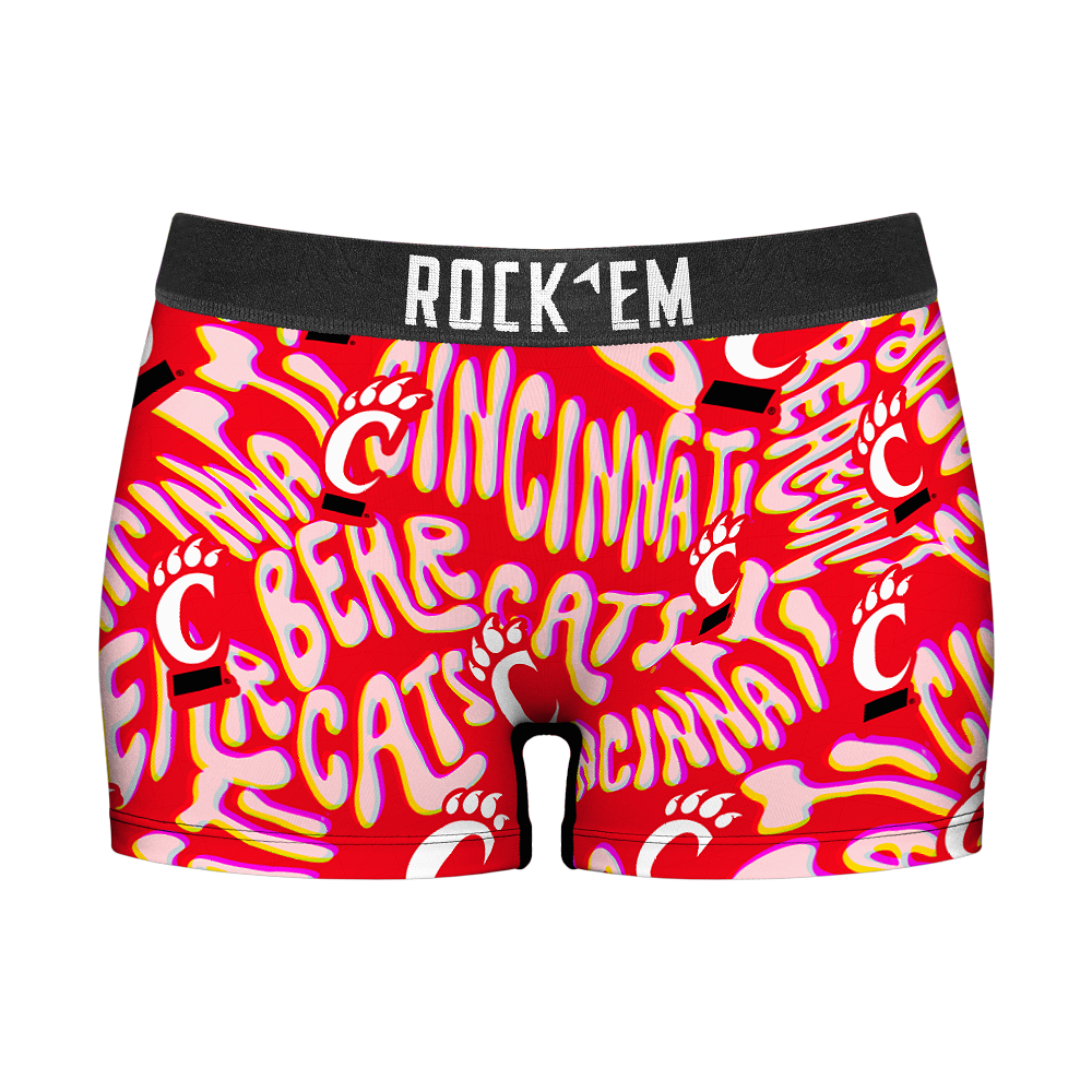 Women's Boy Shorts - Cincinnati Bearcats - Twisted Wordmark