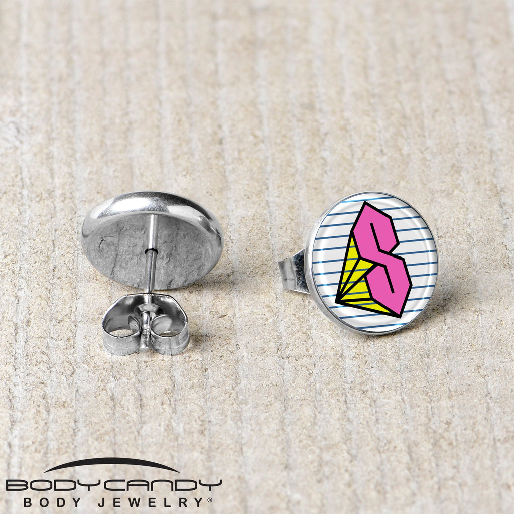 Hot Pink Cool S Stud Earrings by Onyx O