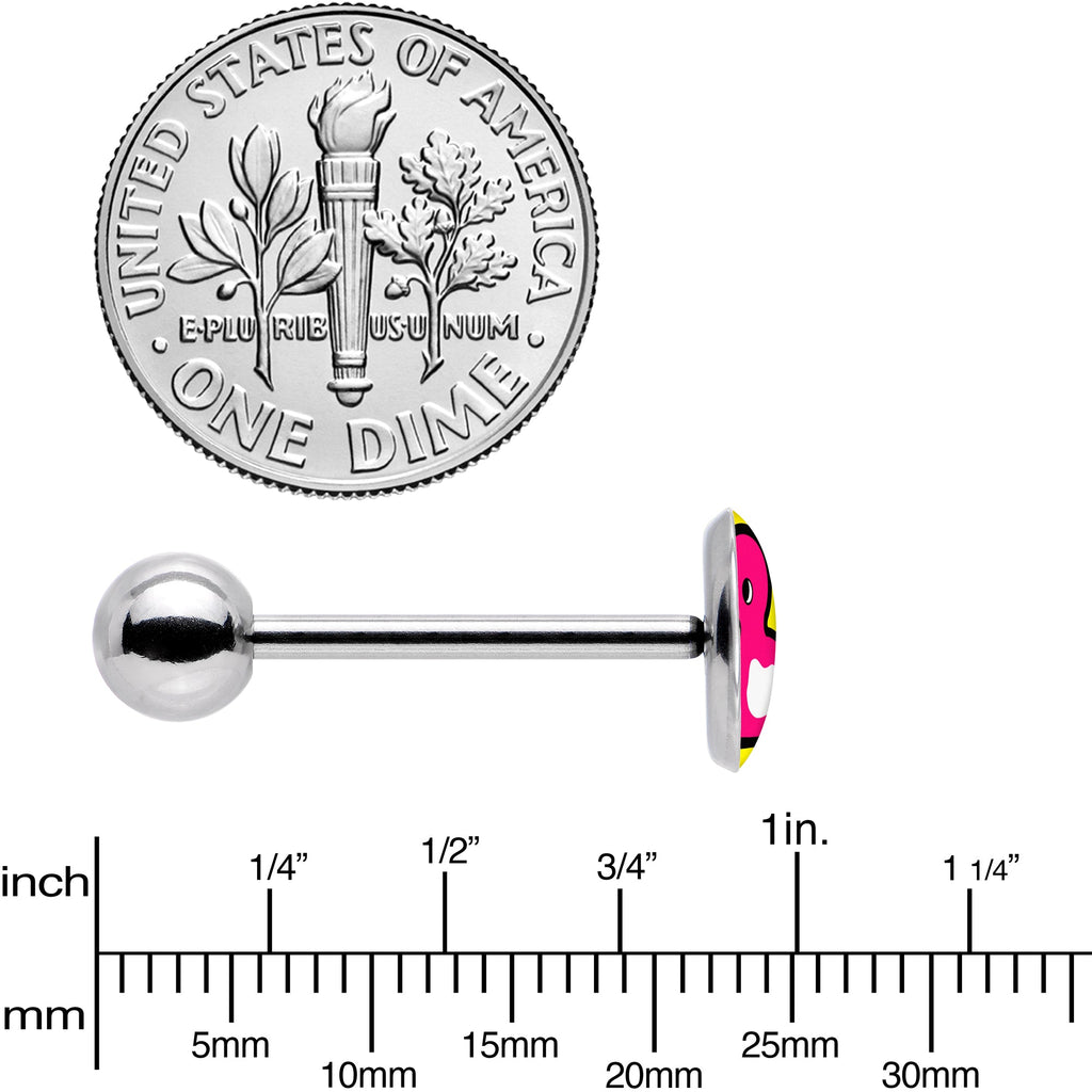 Pink Ducky Barbell Tongue Ring by Onyx O