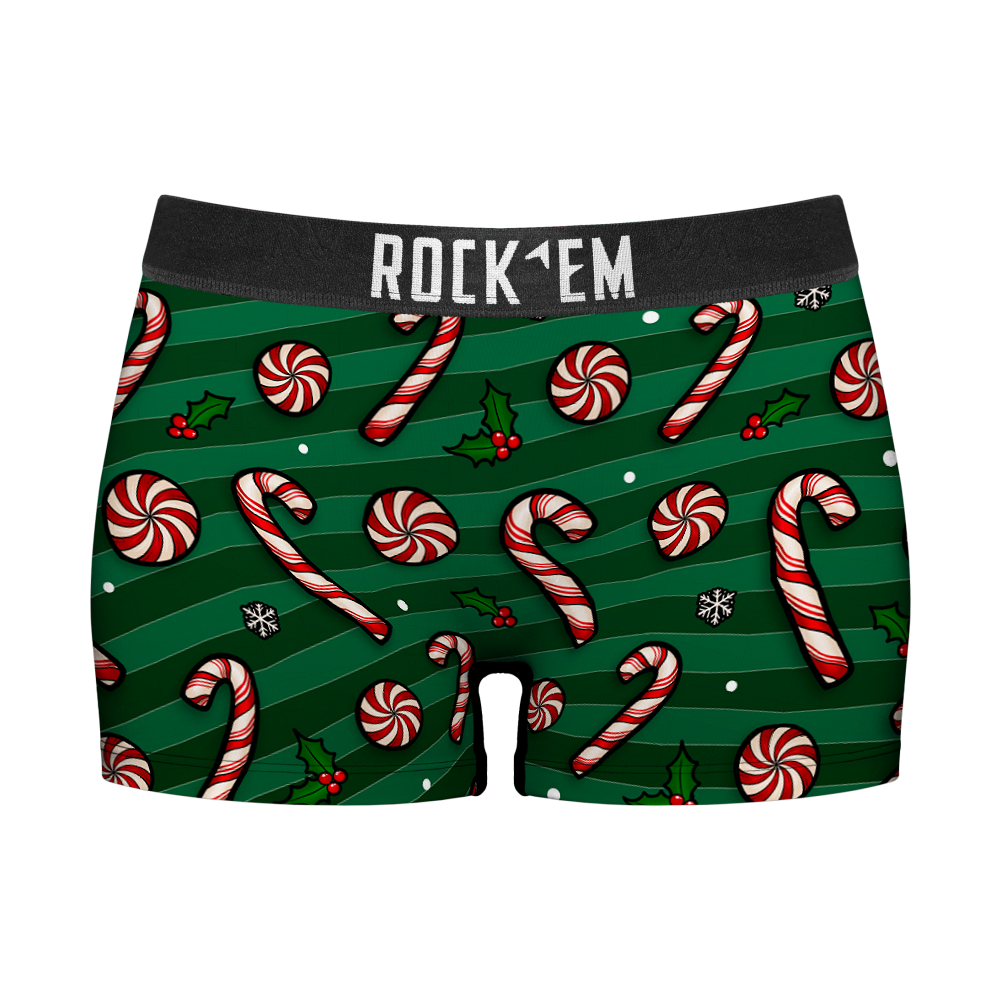 Women's Boy Shorts - Peppermint Stripe