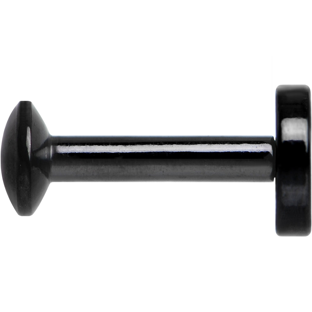 1/4 Black IP 4mm Circle Internal Thread Daith Cartilage Tragus