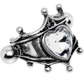 16G 1/2 Clear Gem Queen of Hearts Cuff Cartilage Earring