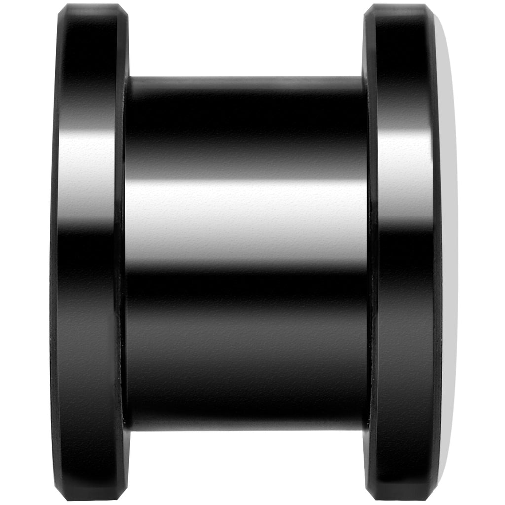 Pink Black Radiant Cross Black Anodized Screw Fit Plug Set 00G